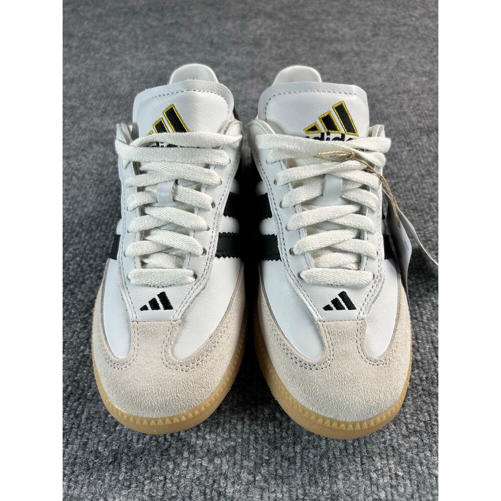 Adidas Samba MN White Black Gum Leather Sneakers WM 5.5 Y4.5 - Picture 6 of 12